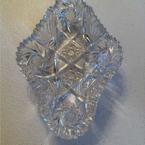 American Brilliant Cut Crystal Dish